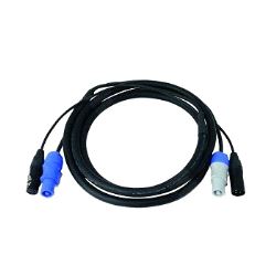 Hybridkabel, Std powerCON han/hun XLR 5pin / 3x1.5mm² L=1.5m