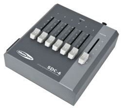 Lysbord, Showtec SDC-6, 6 ch DMX controller (3-pin DMX)