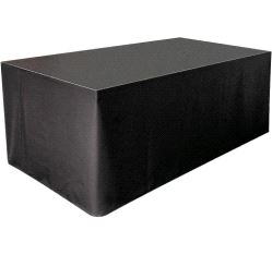 Inndekning (svart) PVC 102x100cm, glatt m/borrelås (pus)