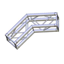 Hjørne, Litec Std QX25SA 2-veis firkant 25cm (50x1.5mm) 135°