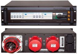 Distro 400V/CEE3x63A Ut: 2xCEE32A 1xAUX 16A Schuko  (H3U)