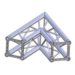 Hjørne, Litec QX30SAL2045, firkant 29cm (50x2mm) 2-veis 45°