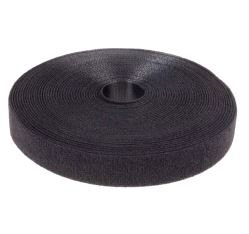 Borrelås (velcro) 20 mm med lim svart - HAN - meter