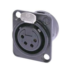 Kontakt, Neutrik XLR 4-pin HUN for chassis