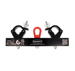 Solid Hanging Truss Adaptor, Doughty T55785 wll 1000 kg - black