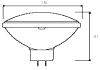 Lampe halogen Par 56, 500w MFL 240v Gx16D