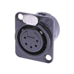 Kontakt, Neutrik XLR 5-pin HUN for chassis D-type svart
