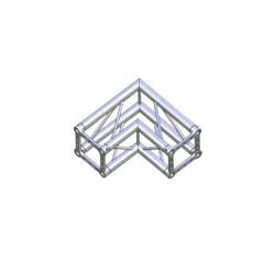 Hjørne, Litec Std QX40SA 2-veis firkant 40cm (50x2mm) 90°