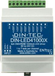 DIN-LED4 1000X, Enttec - 4 channel constant current LED driv