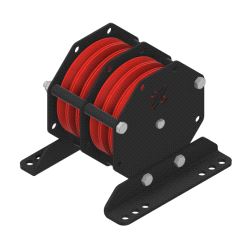 Blokk PSRIG 6-skåret, ELL 300 kg Ø125/150mm inkl. braketter for 100-140mm bjelke