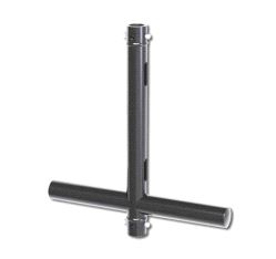 Modular Tee (500mm) with Thru Connector, Doughty T45768 wll 100 kg - black