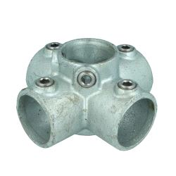 Pipeclamp Four Way Cross, Doughty T15800 - silver