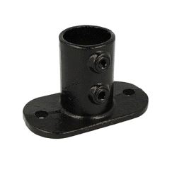 Pipeclamp Railing Base Flange, Doughty T1320001 - black