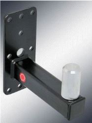 Veggbrakett WHYM35, med spigot Ø=35mm, maks 40kg - svart