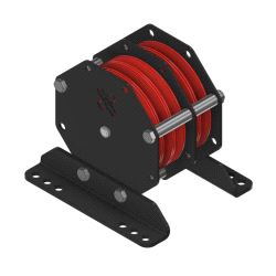 Blokk PSRIG 5-skåret, ELL 500 kg Ø200mm inkl. braketter for 120-160mm bjelke