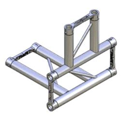 T-stykke, Litec Std FX25S 4-veis flat 25cm (50x1.5mm) horizontal