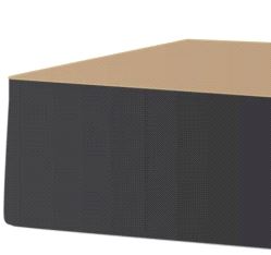 Inndekning (svart) R55 scenemolton 200x80cm glatt m/borrelås