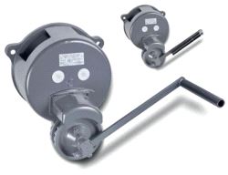 Håndvinsj WH5LBgr 150kg EN17206 2xBrems/Rillet/Valse. 1WH05-0205-0000. Utveksling: 81mm pr. sveivrun