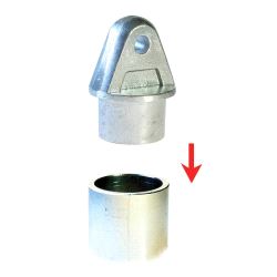 Round Shank Pivot Plug (39.5mm) Doughty T58754 - aluminium