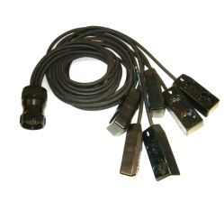 Utlegg for multikabel, 2=>12m 2.5mm² m/ Socapex 19 pin, svar