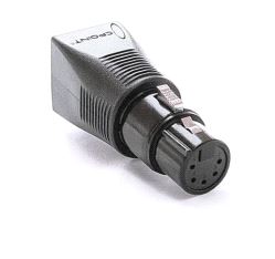Adapter XLR til RJ45, CPOINT 5-Pin XLR Hun - svart