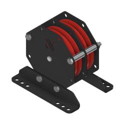 Blokk PSRIG 4-skåret, ELL 500 kg Ø200mm inkl. braketter for 120-160mm bjelke